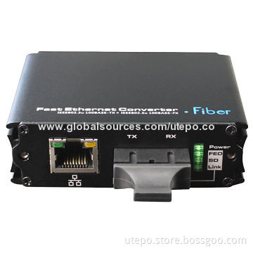 Ethernet converter, use single mode double fibers, transmission distance up to 20km